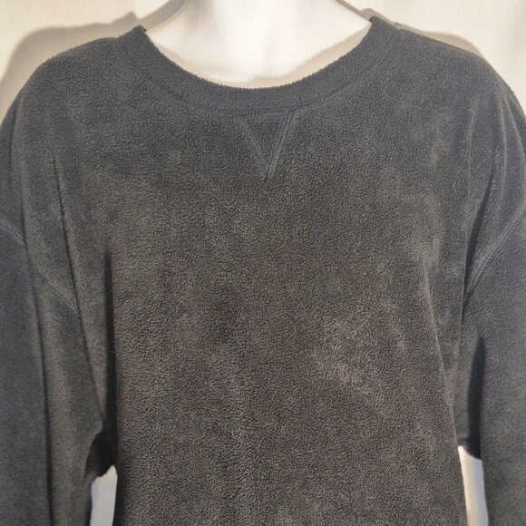 BASIC EDITIONS fleece sweatshirt black in size 2-XL - Picture 8 of 9